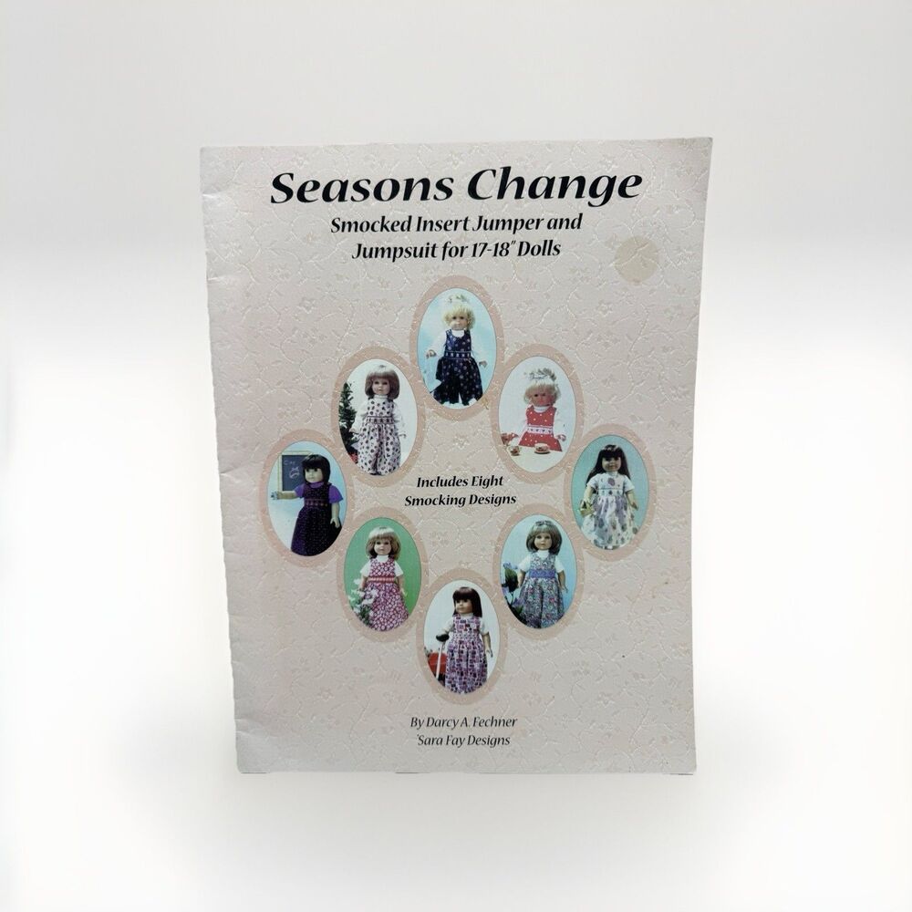 Seasons Change Smocking Designs Insert Jumper Jumpsuits 17-18” Dolls Fechner